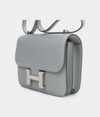 Hermes Constance 18 Bag Blue Glacier Epsom Palladium Hardware New