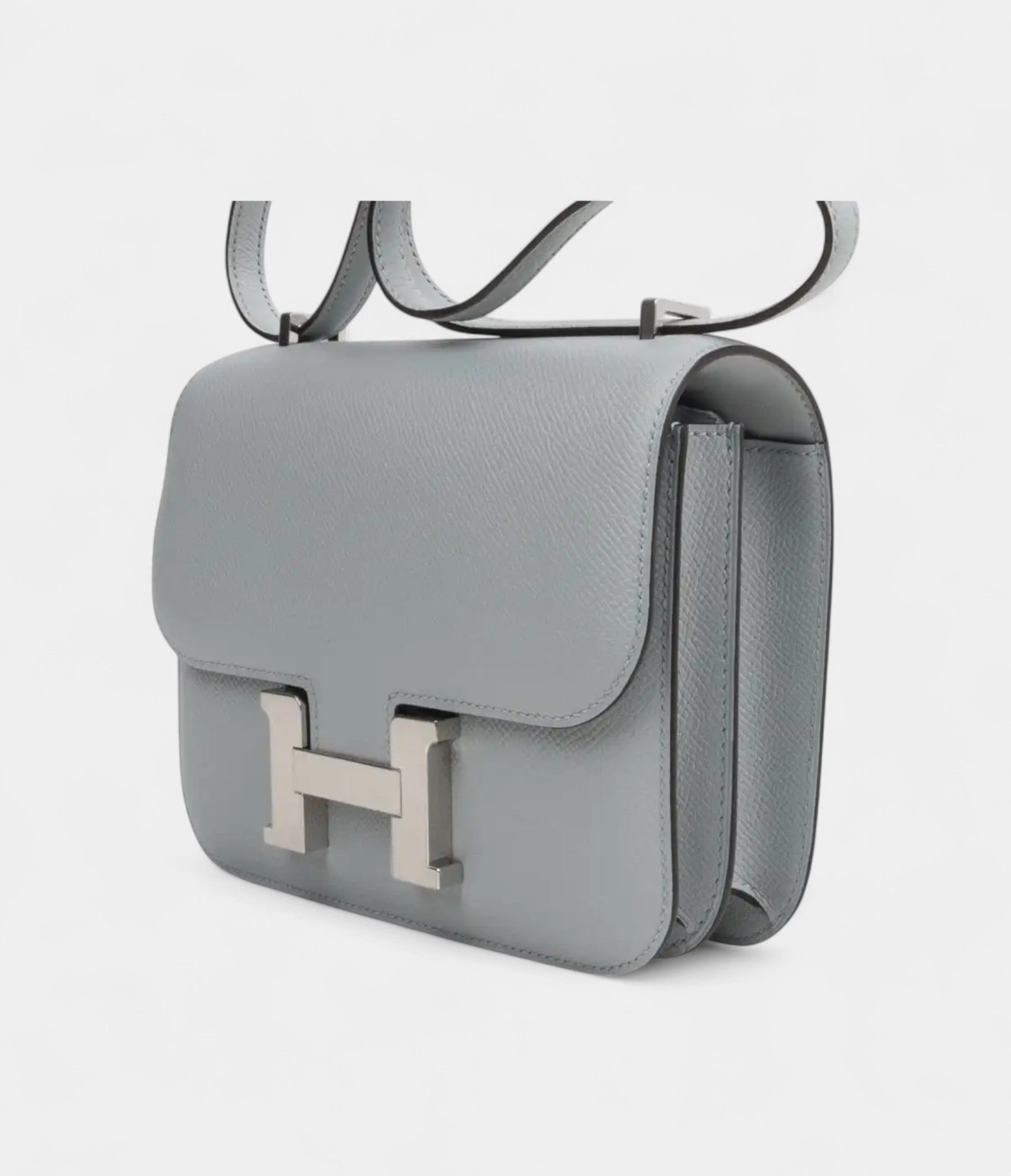 Hermes Constance 18 Bag Blue Glacier Epsom Palladium Hardware New