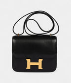 HMConstance 18 Black Chevre Chamkila Gold Hardware