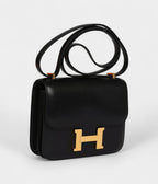 HMConstance 18 Black Chevre Chamkila Gold Hardware