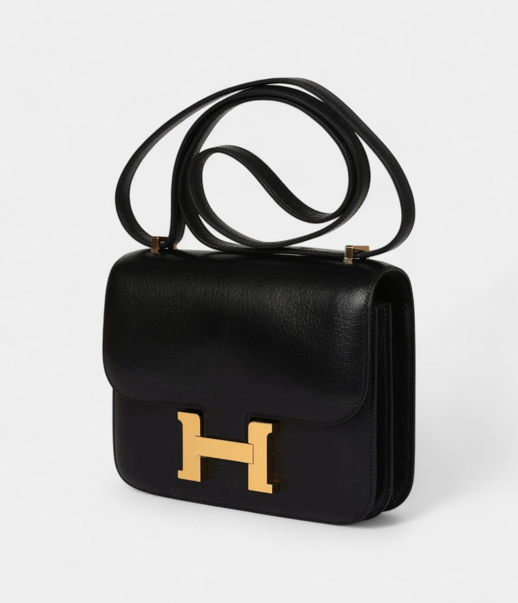 HMConstance 18 Black Chevre Chamkila Gold Hardware
