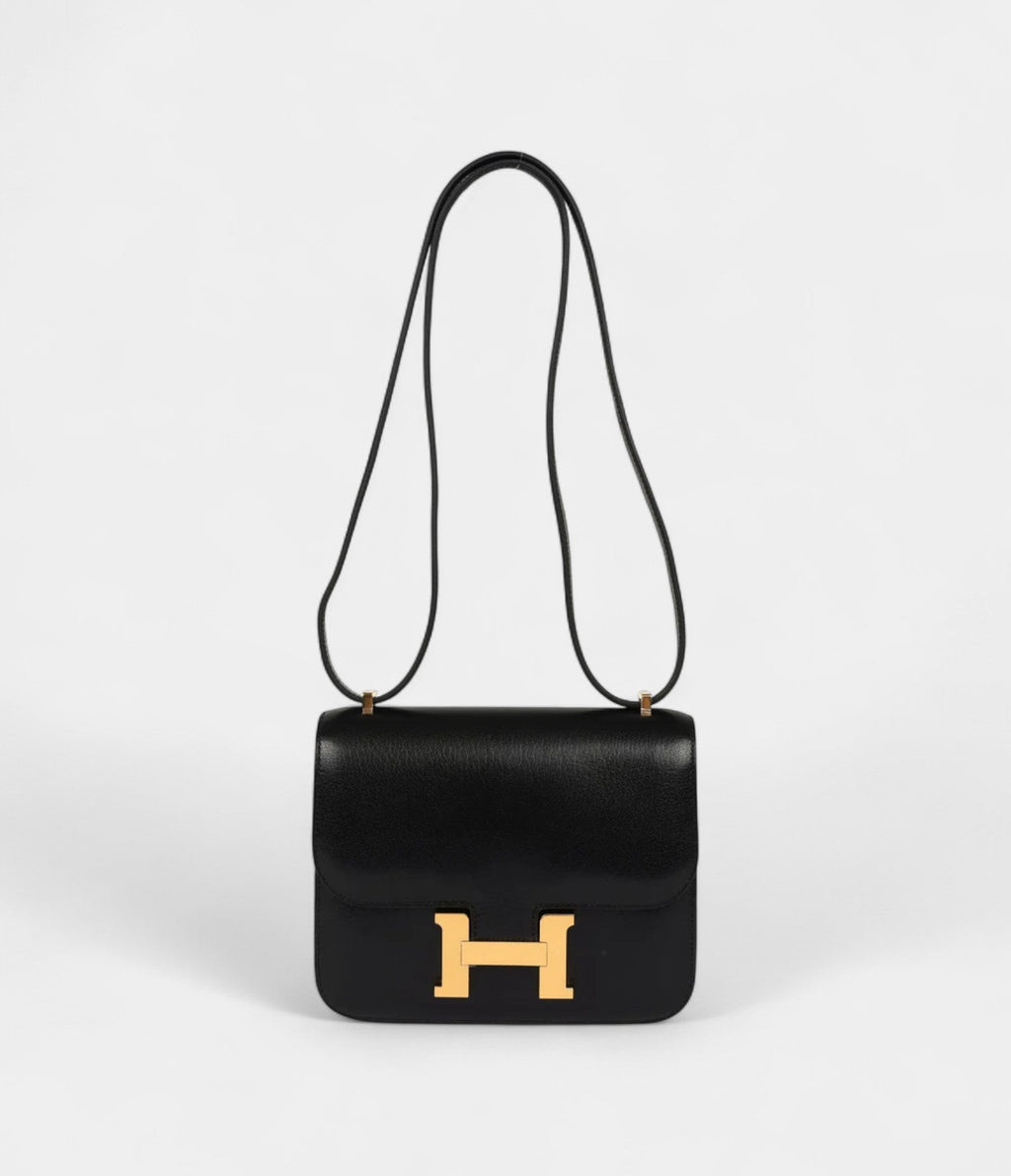 HMConstance 18 Black Chevre Chamkila Gold Hardware