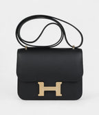 HMConstance 18 Black Epsom Brushed Gold Hardware