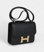 HMConstance 18 Black Epsom Brushed Gold Hardware