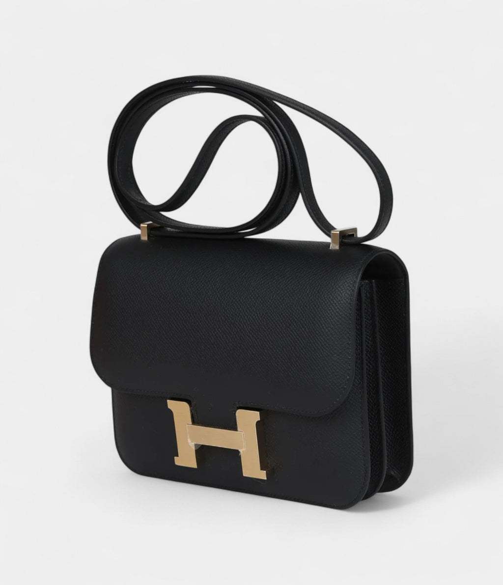 HMConstance 18 Black Epsom Brushed Gold Hardware