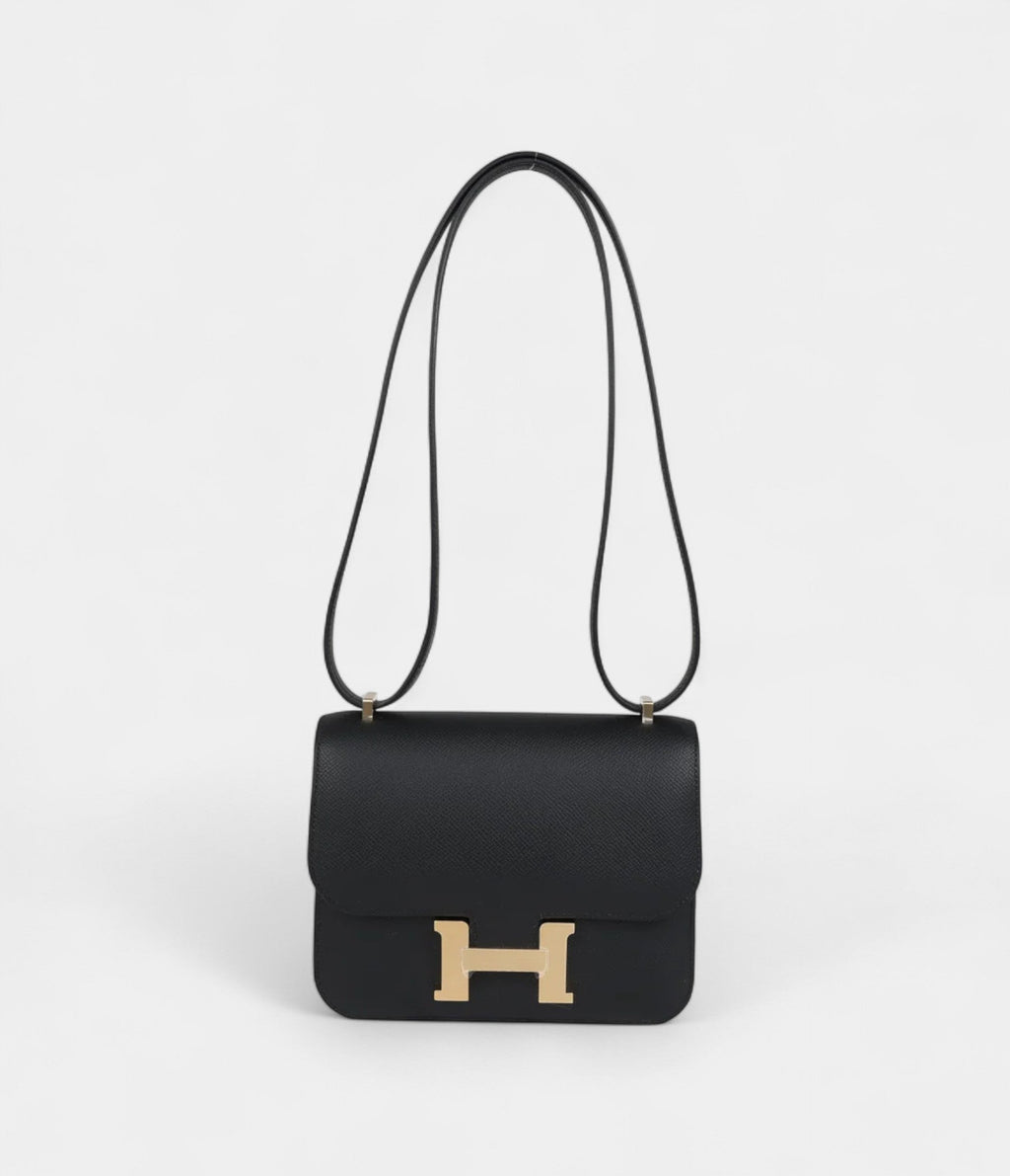 HMConstance 18 Black Epsom Brushed Gold Hardware