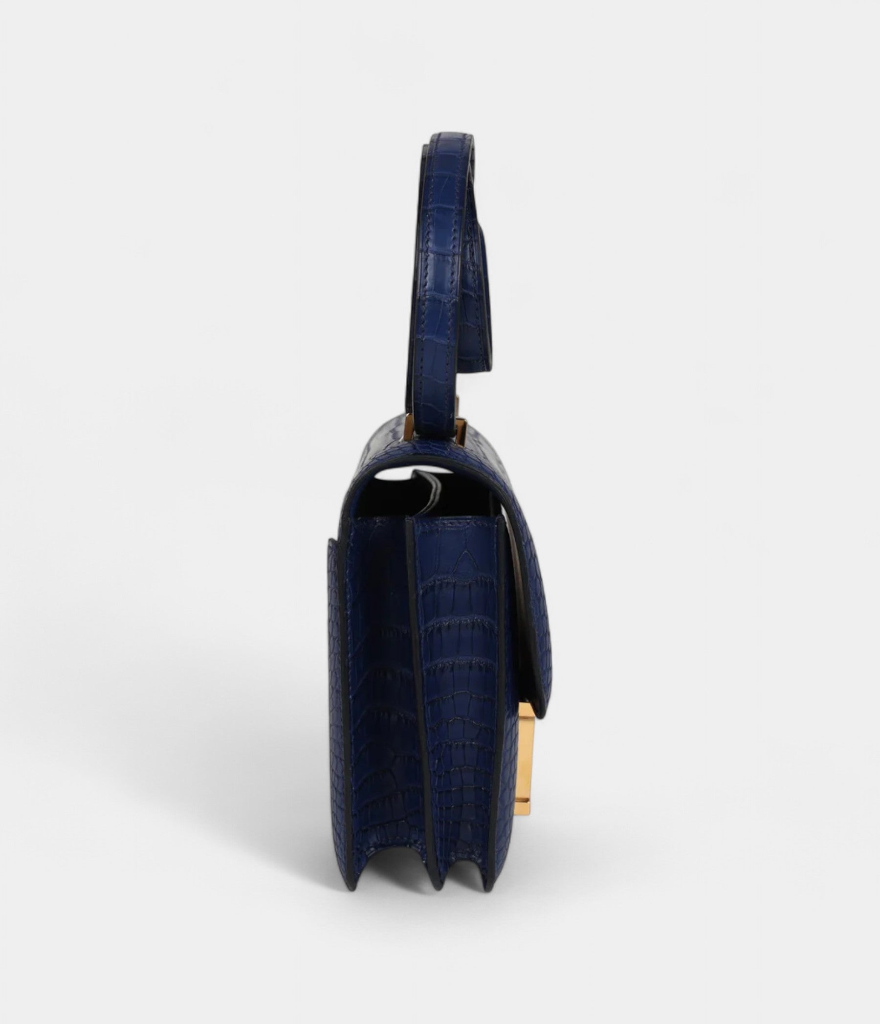 HMConstance 18 Bleu Saphir Matte Alligator Gold Hardware