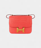 HMConstance 18 Bougainvillea Matte Alligator Gold Hardware