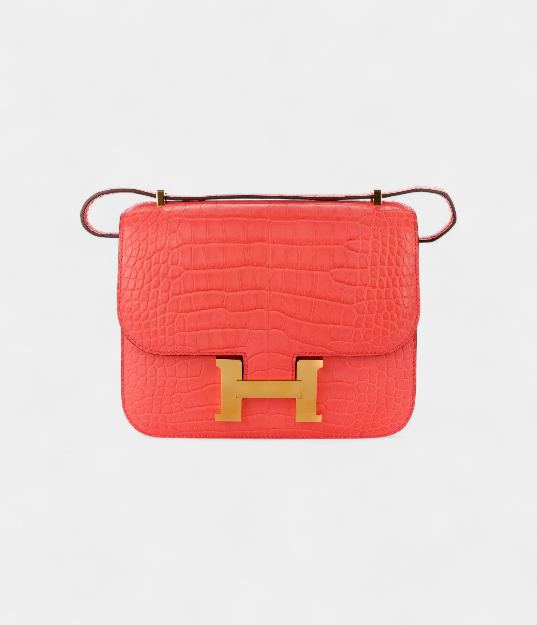 HMConstance 18 Bougainvillea Matte Alligator Gold Hardware