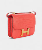 HMConstance 18 Bougainvillea Matte Alligator Gold Hardware