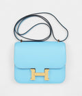 HMConstance 18 Celeste Epsom Gold Hardware