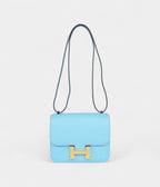 HMConstance 18 Celeste Epsom Gold Hardware