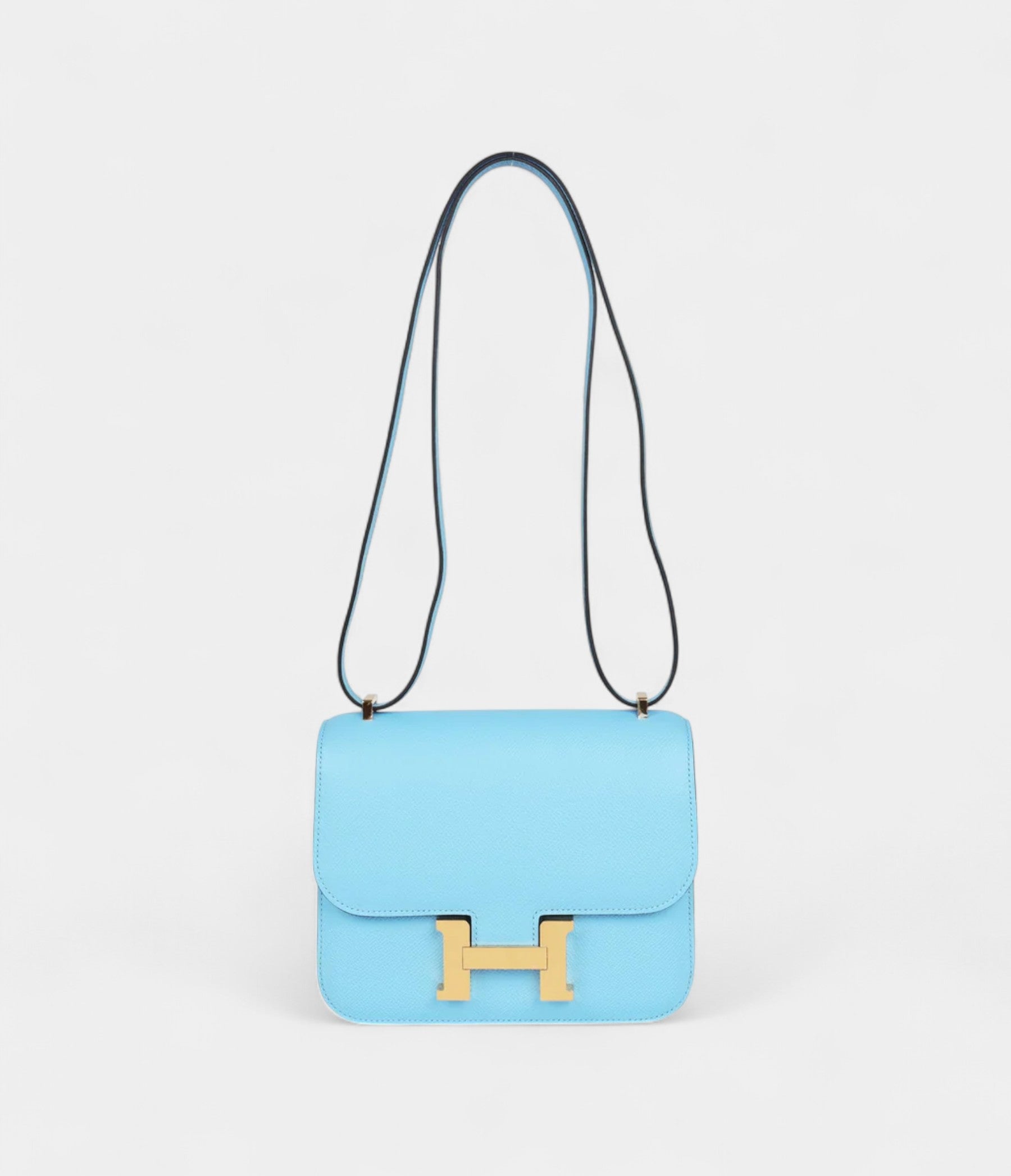 HMConstance 18 Celeste Epsom Gold Hardware