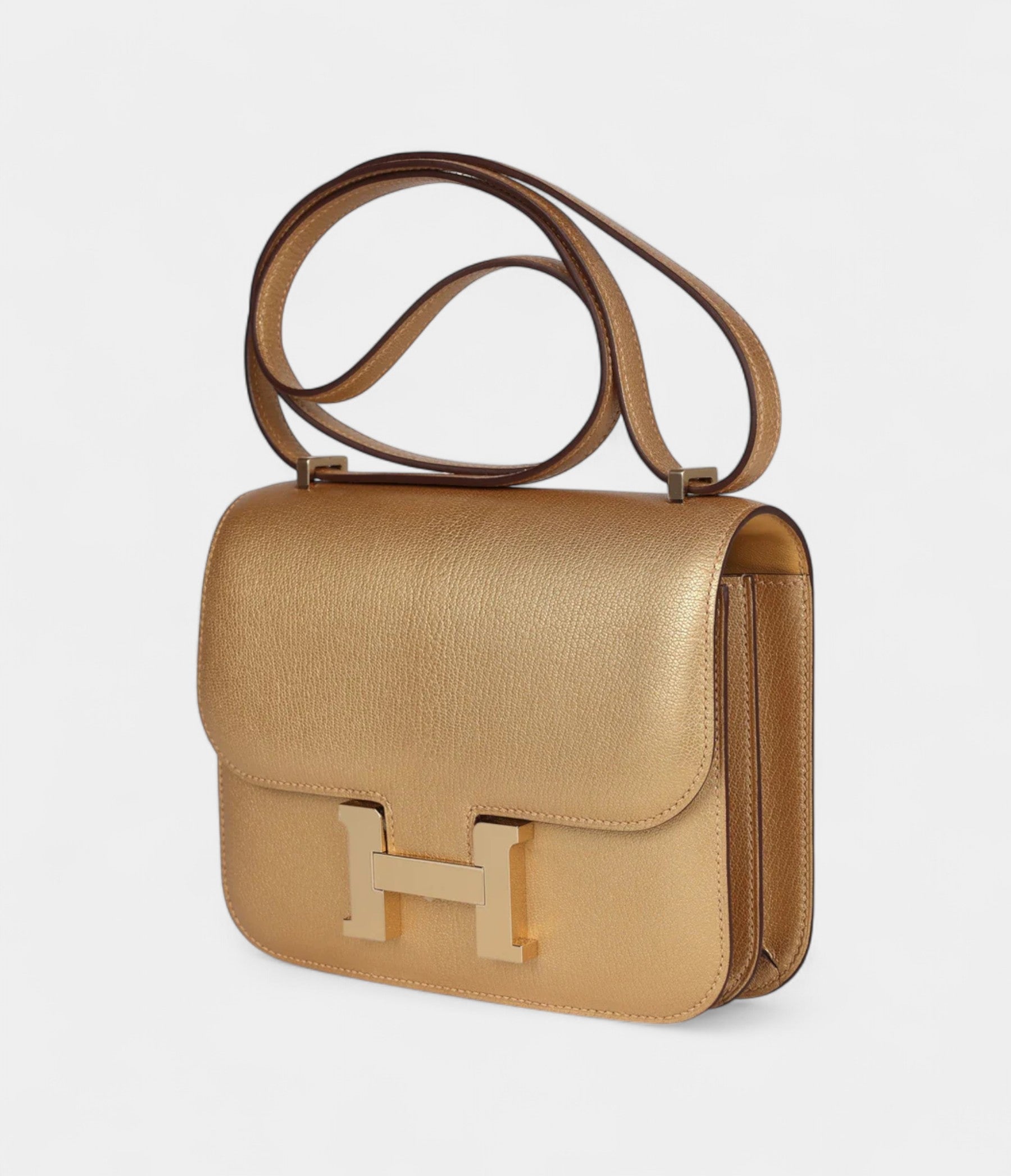 HMConstance 18 Dore Chevre Chamkilight Permabrass Hardware