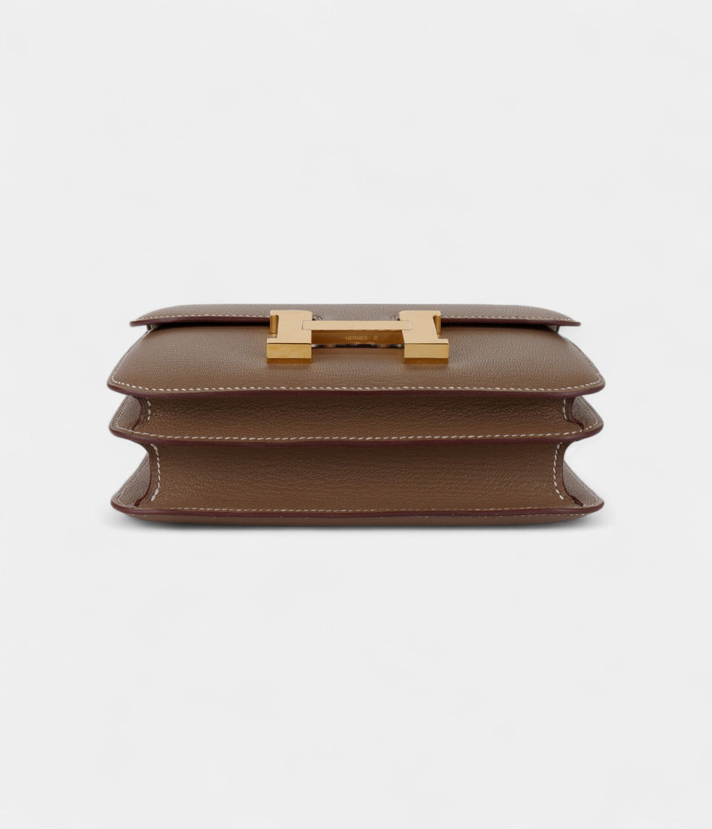 HMConstance 18 Etoupe Chevre Mysore Gold Hardware