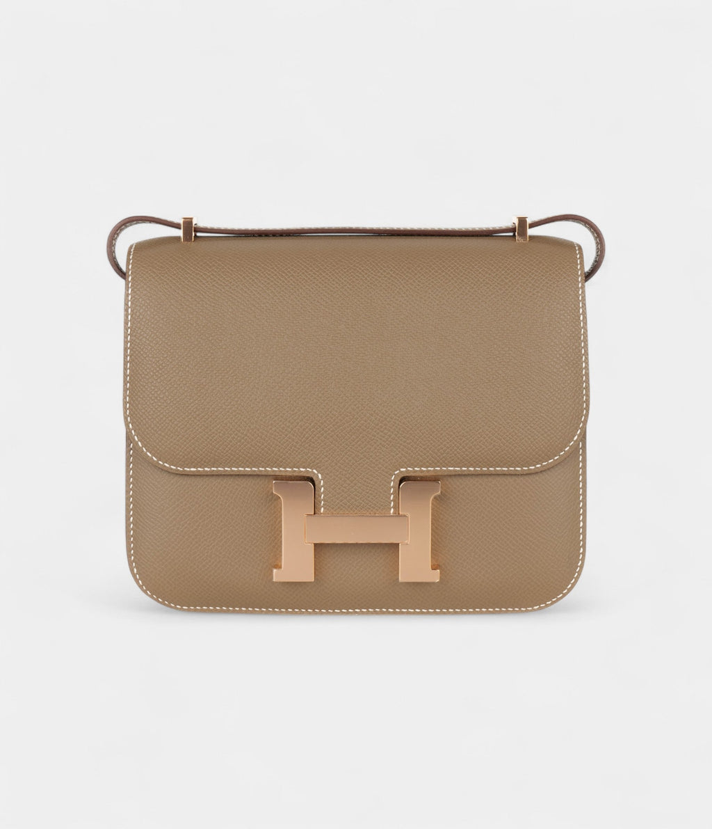 HMConstance 18 Etoupe Epsom Rose Gold Hardware