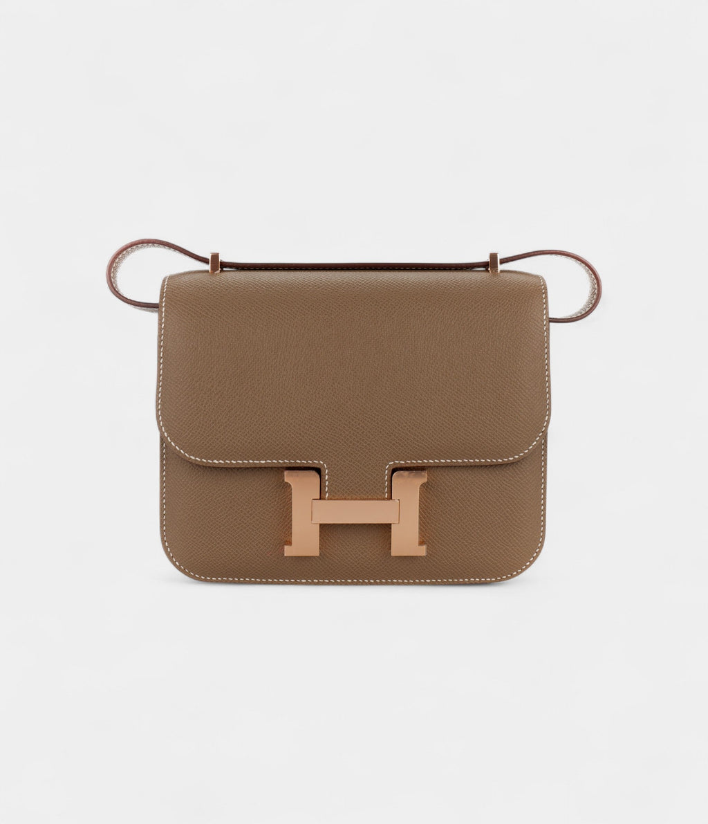 HMConstance 18 Etoupe Epsom Rose Gold Hardware