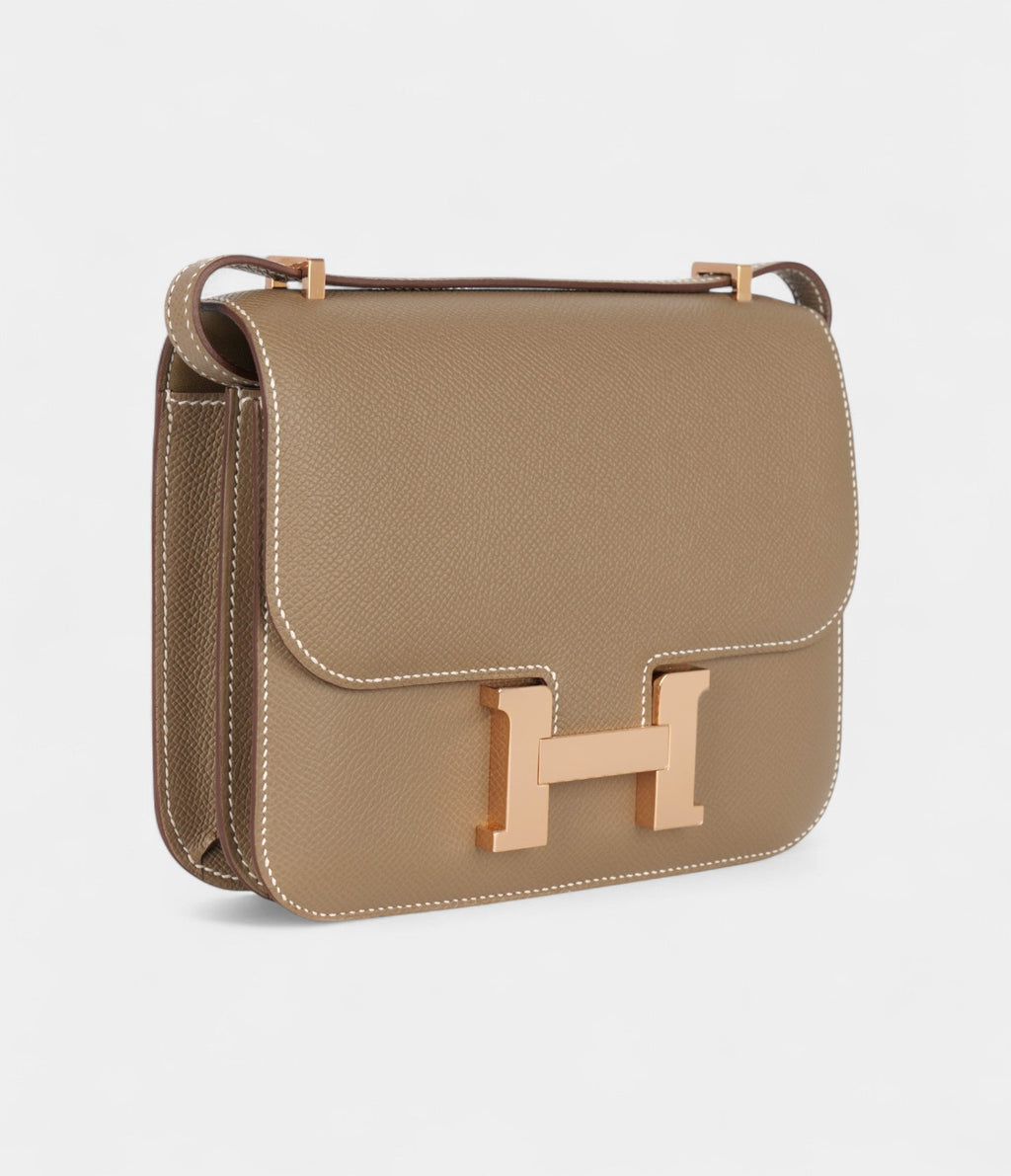 HMConstance 18 Etoupe Epsom Rose Gold Hardware