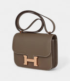 HMConstance 18 Etoupe Epsom Rose Gold Hardware