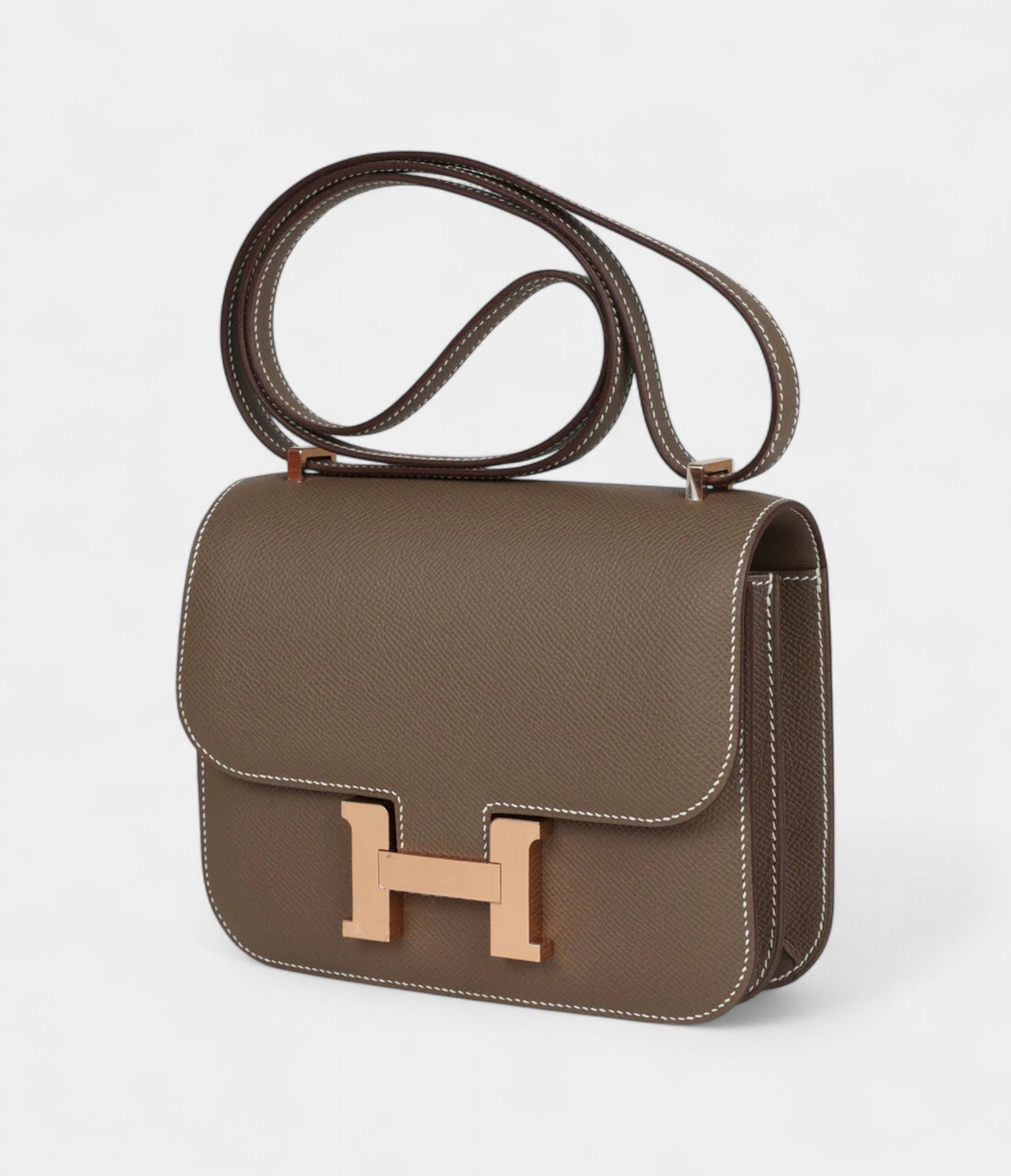 HMConstance 18 Etoupe Epsom Rose Gold Hardware