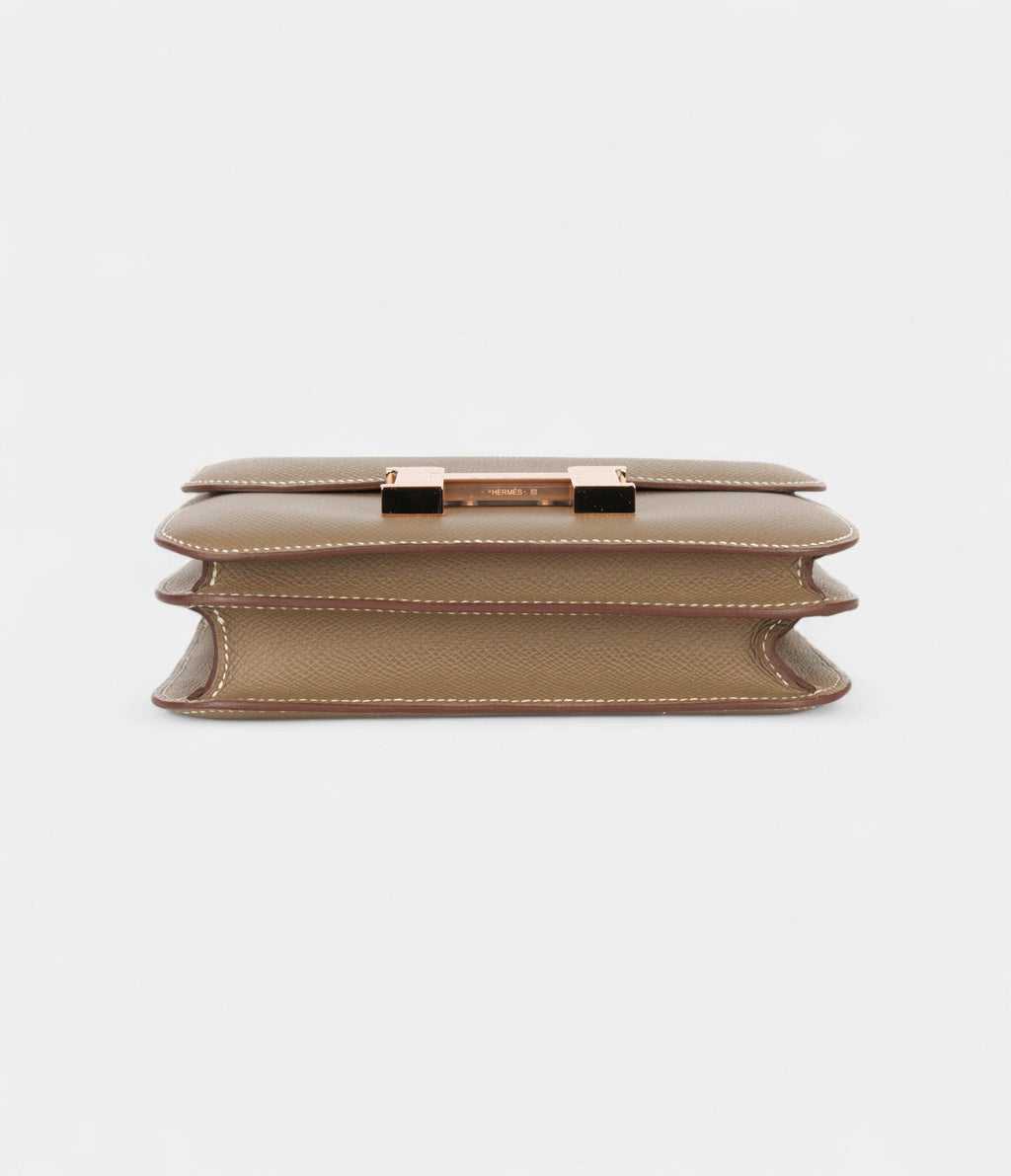 HMConstance 18 Etoupe Epsom Rose Gold Hardware