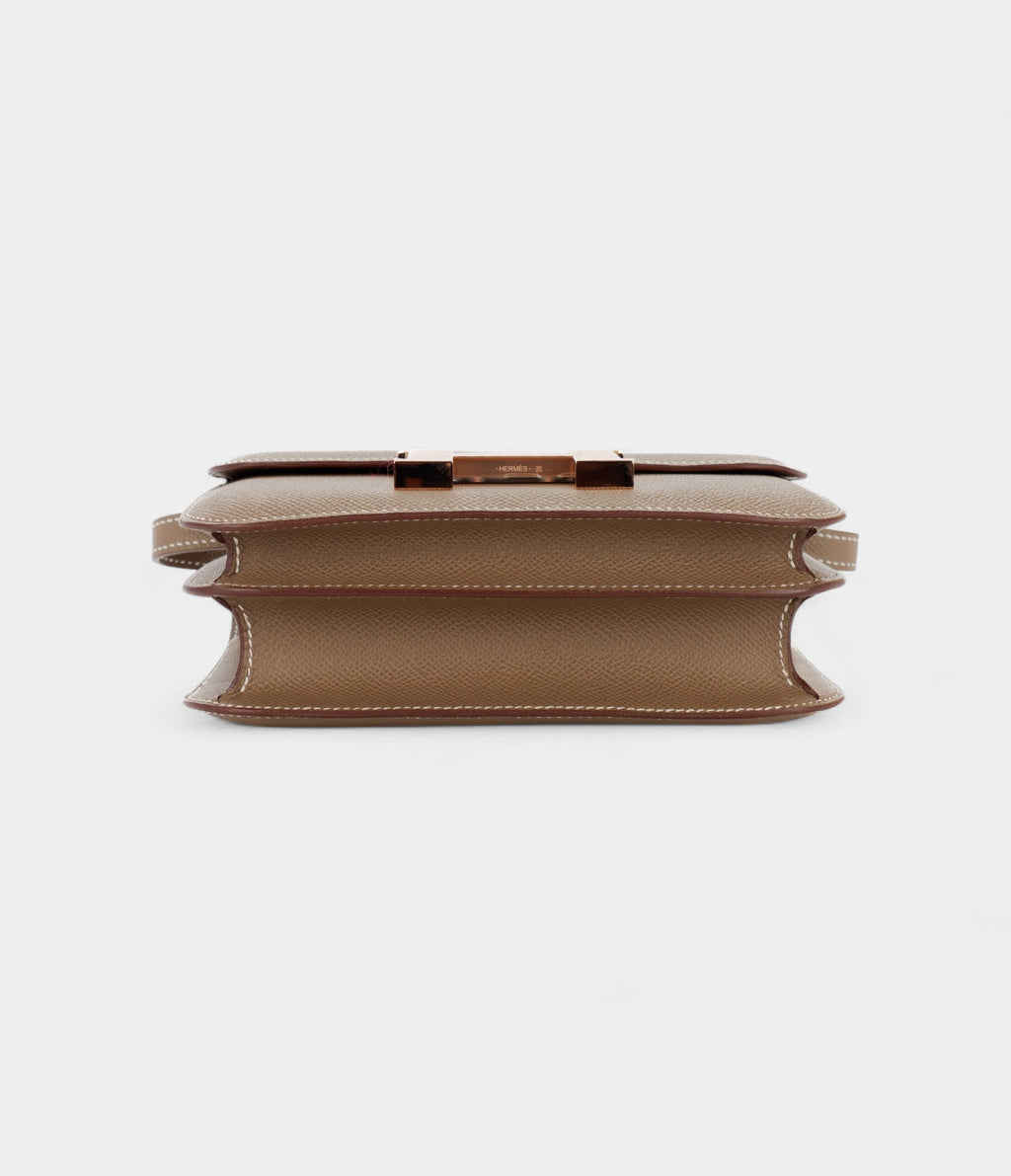 HMConstance 18 Etoupe Epsom Rose Gold Hardware