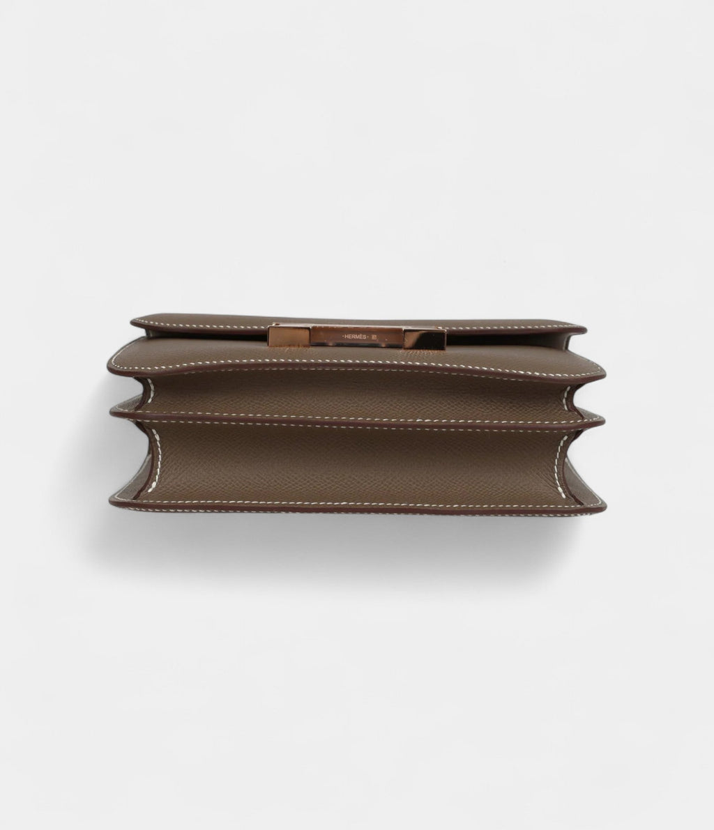HMConstance 18 Etoupe Epsom Rose Gold Hardware