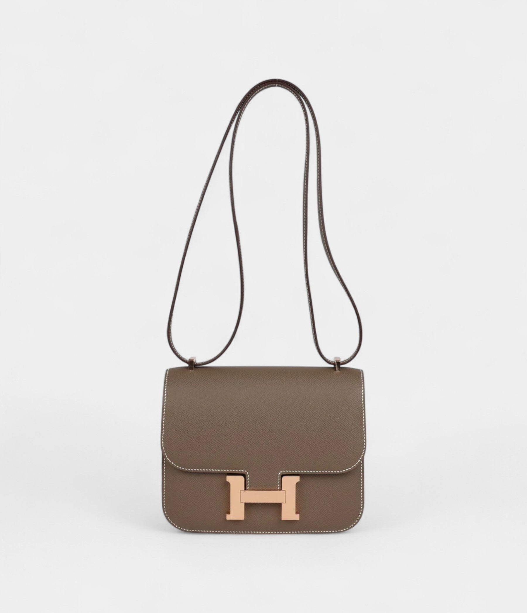 HMConstance 18 Etoupe Epsom Rose Gold Hardware