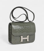 HMConstance 18 Gris Ciment Shiny Alligator Palladium Hardware