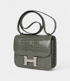 HMConstance 18 Gris Ciment Shiny Alligator Palladium Hardware