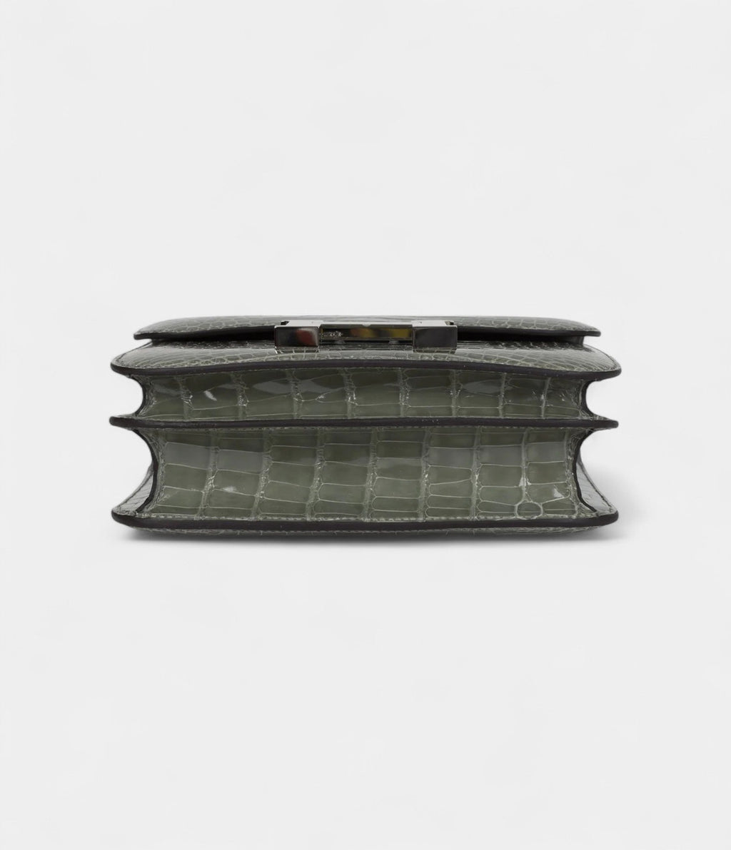 HMConstance 18 Gris Ciment Shiny Alligator Palladium Hardware