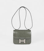 HMConstance 18 Gris Ciment Shiny Alligator Palladium Hardware