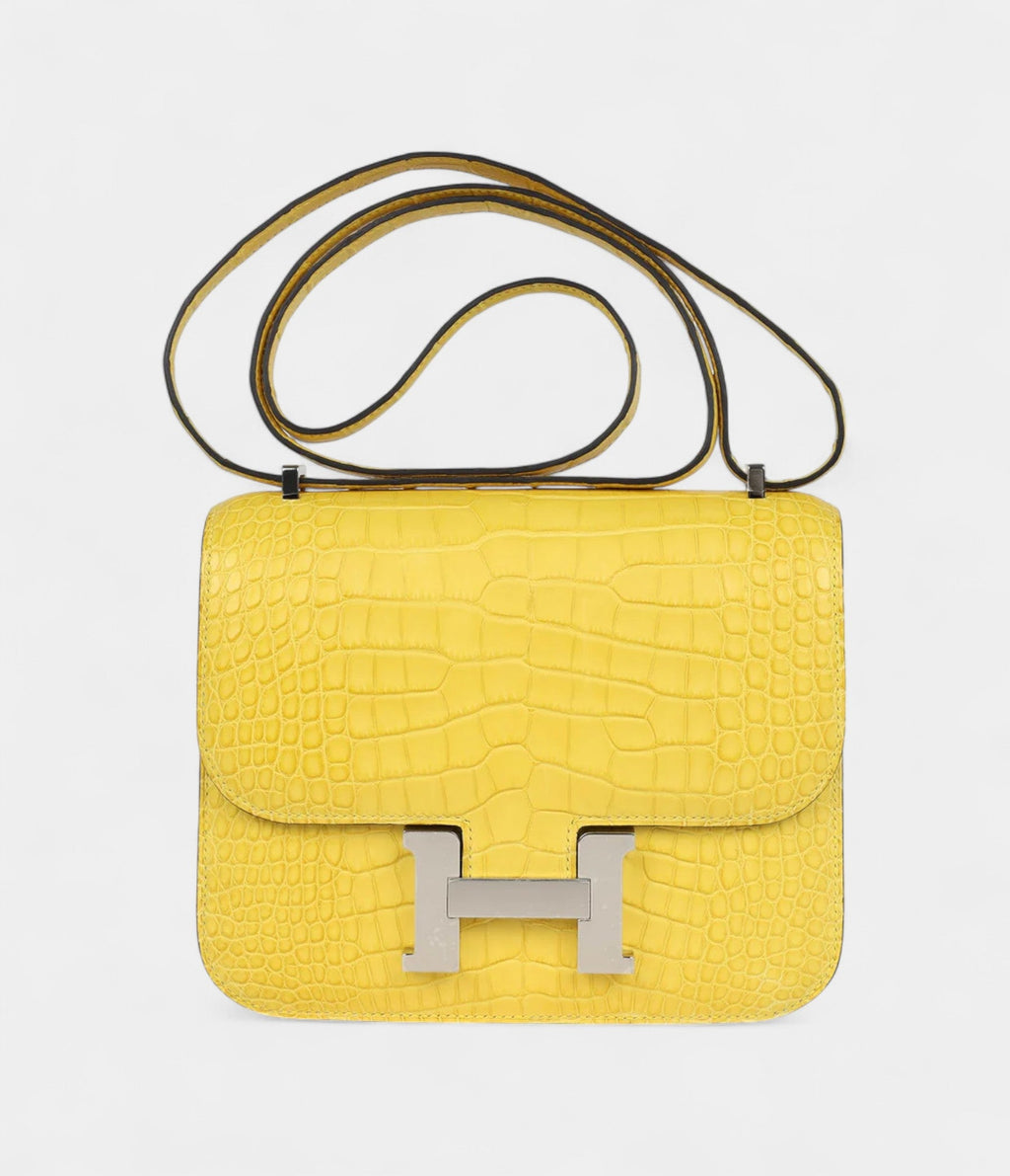 HMConstance 18 Mimosa Matte Alligator Palladium Hardware