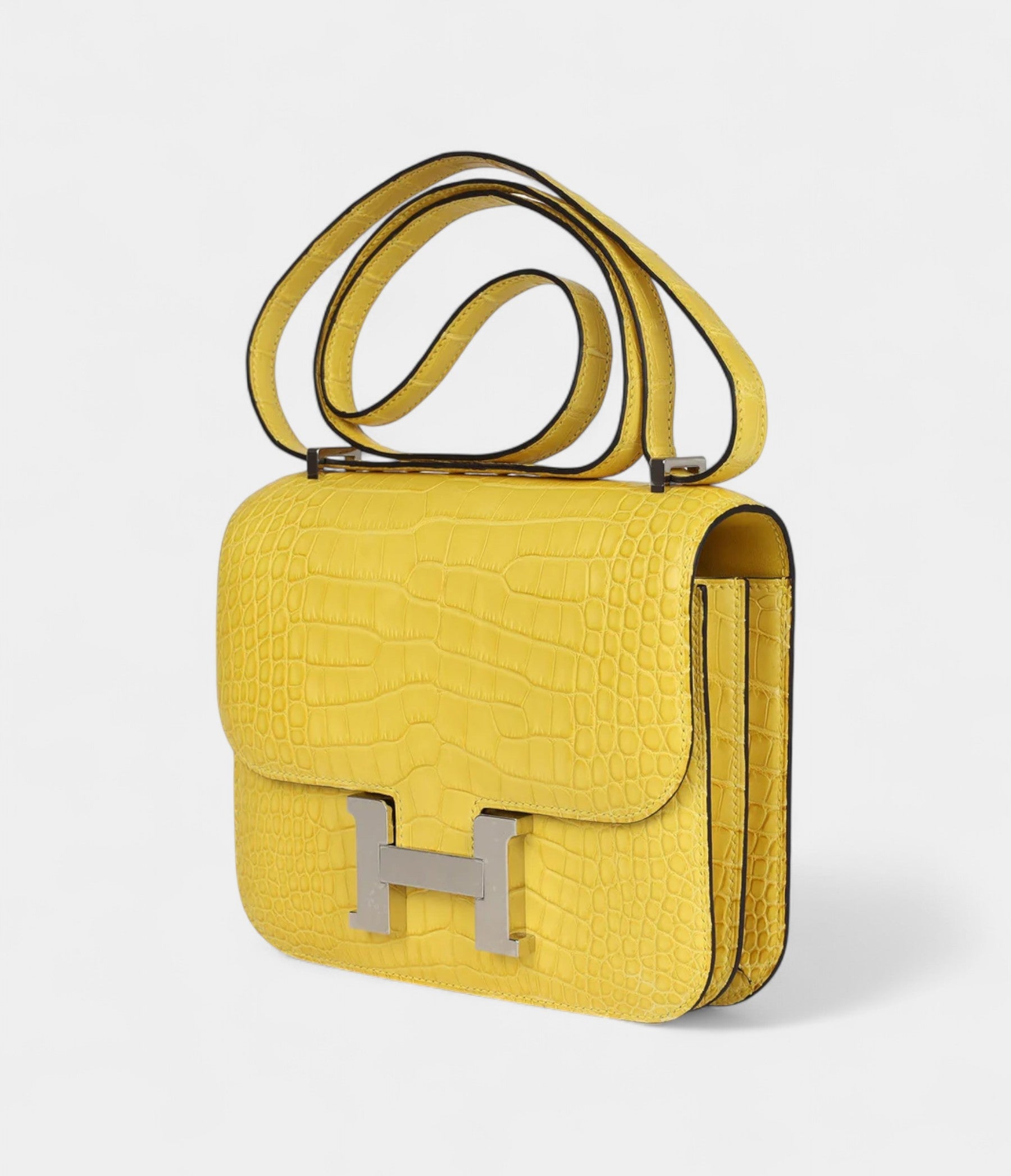 HMConstance 18 Mimosa Matte Alligator Palladium Hardware