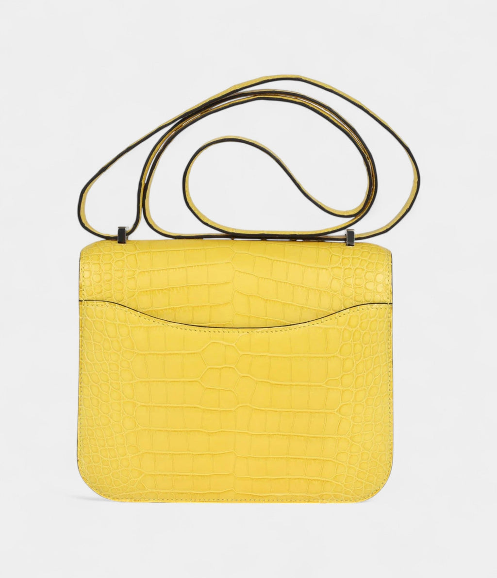 HMConstance 18 Mimosa Matte Alligator Palladium Hardware