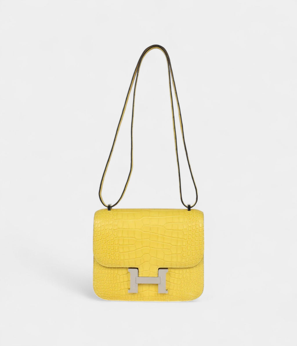 HMConstance 18 Mimosa Matte Alligator Palladium Hardware