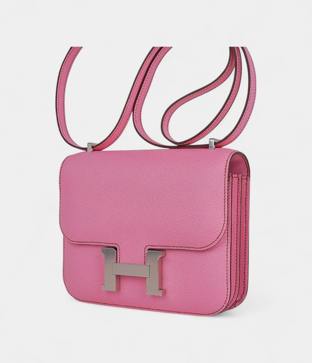 Hermes Constance 18 Mini Bag 5P Pink Epsom Palladium Hardware