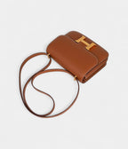 Hermes Constance 18 Mini Bag Gold w/ Gold Hardware Epsom Leather