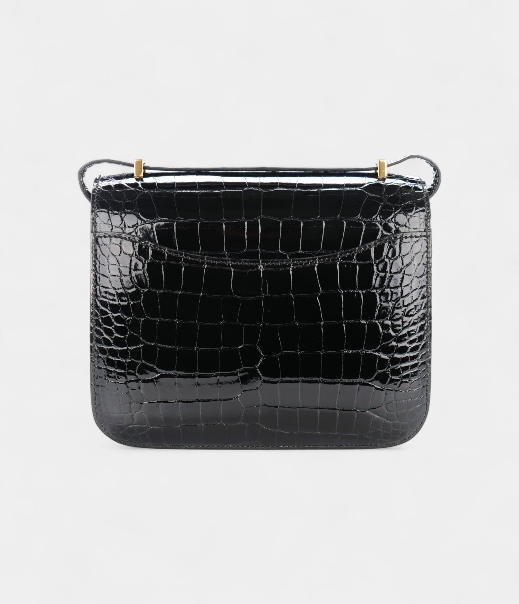 HMConstance 18 Noir / Black Alligator Gold Hardware
