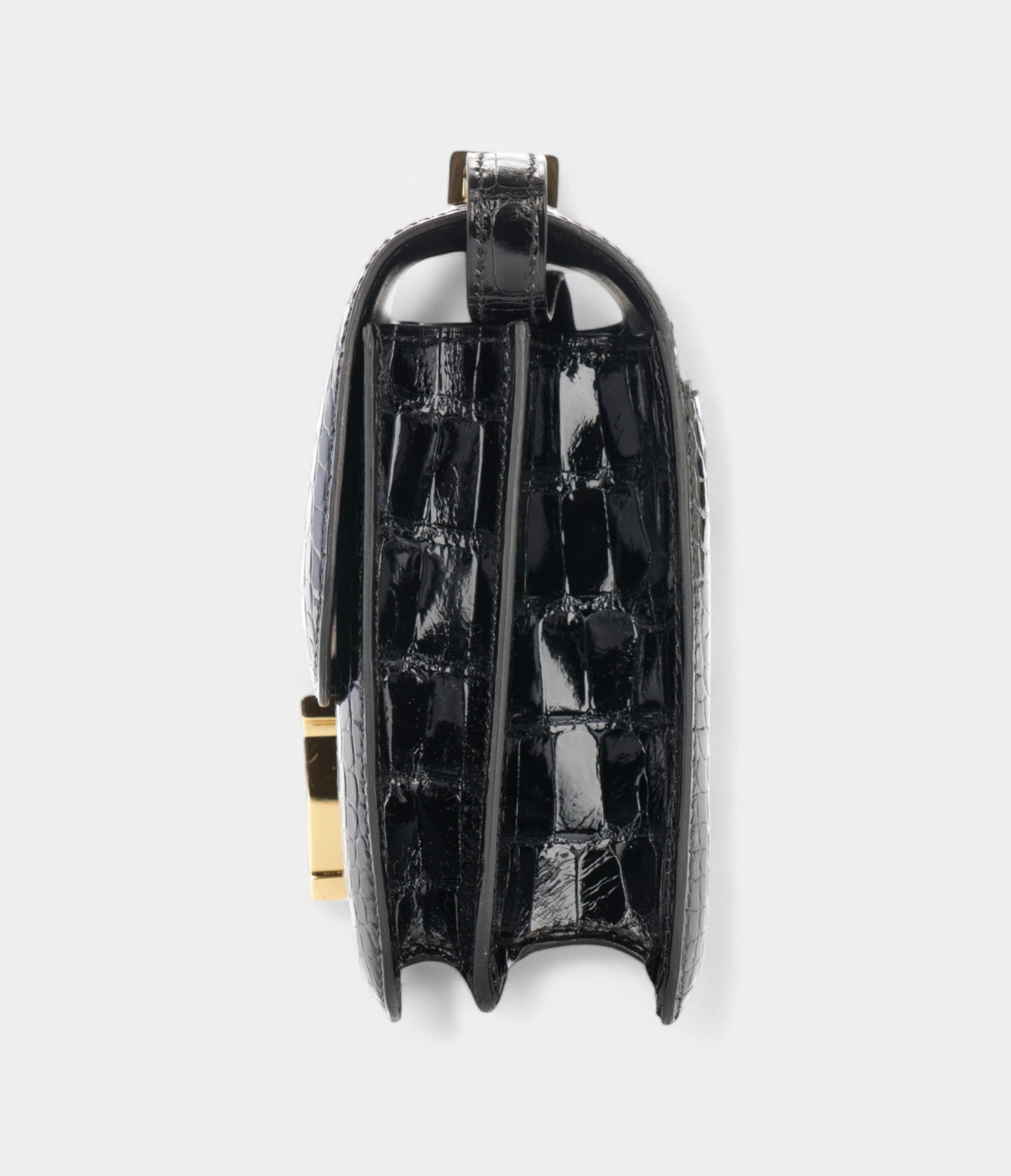 HMConstance 18 Noir / Black Alligator Gold Hardware