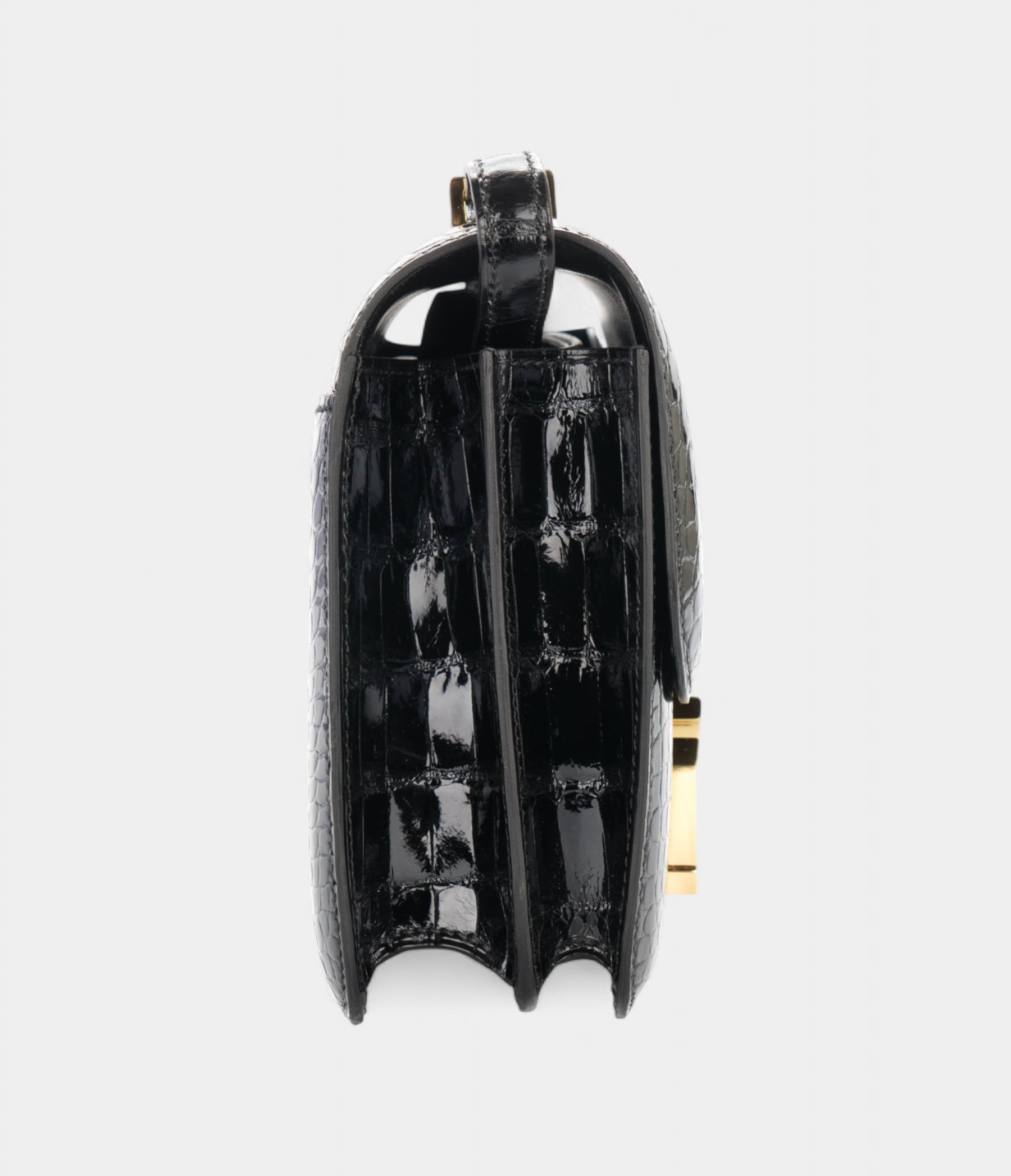 HMConstance 18 Noir / Black Alligator Gold Hardware