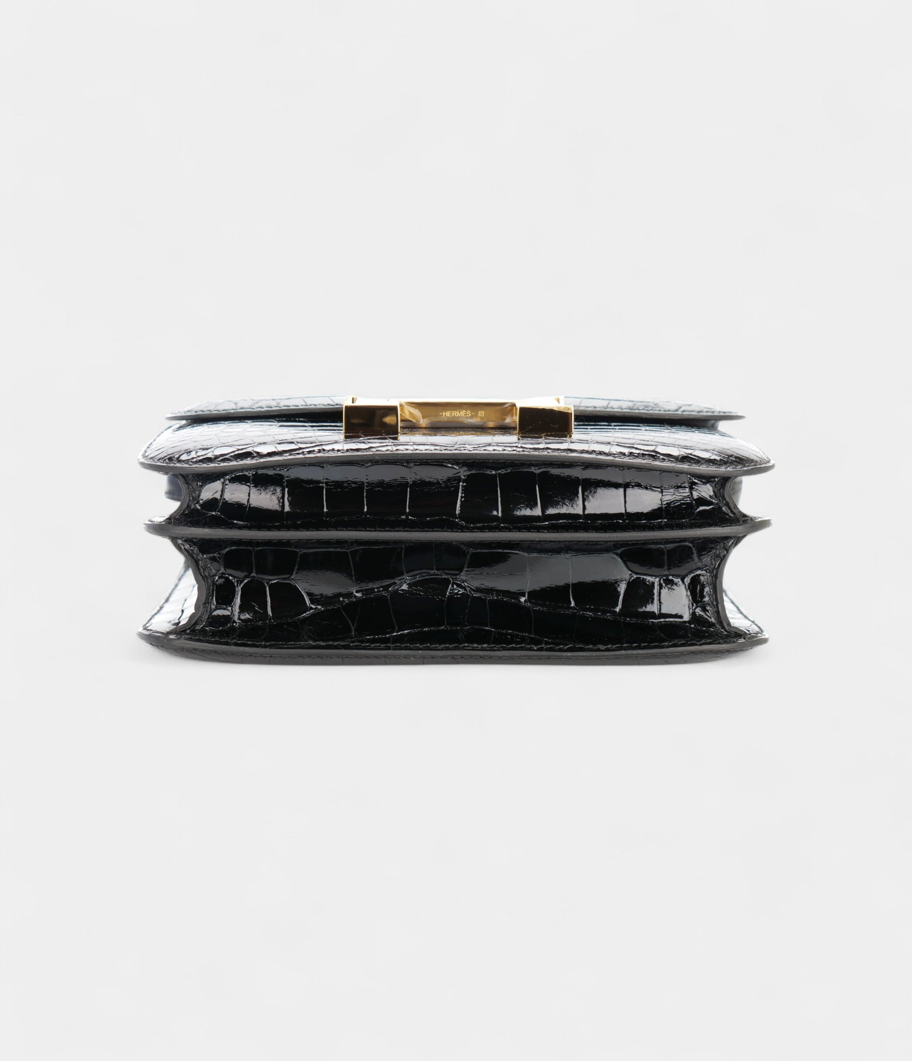 HMConstance 18 Noir / Black Alligator Gold Hardware