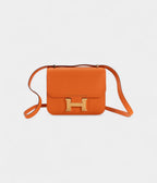 HMConstance 18 Orange Epsom Gold Hardware