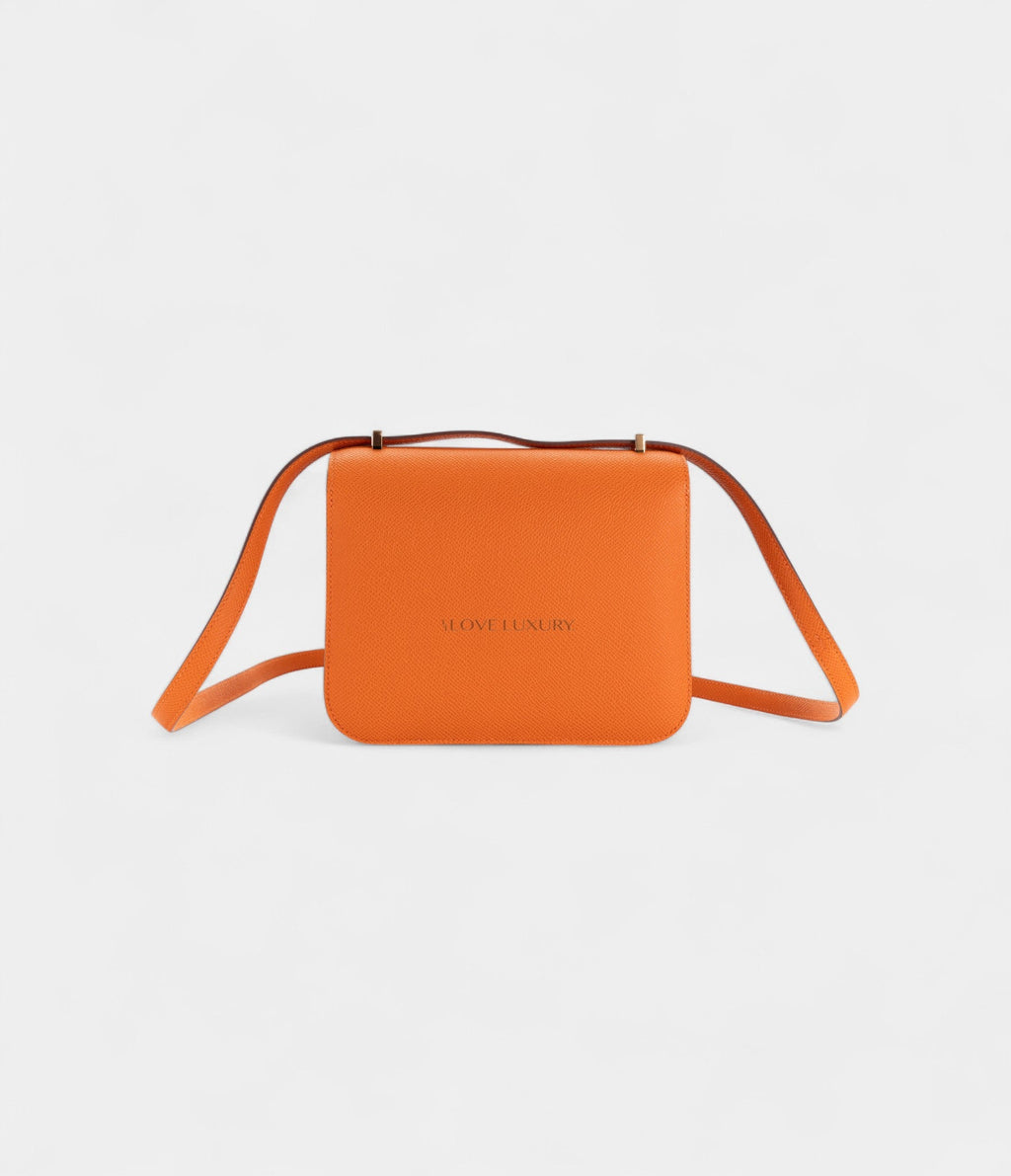 HMConstance 18 Orange Epsom Gold Hardware