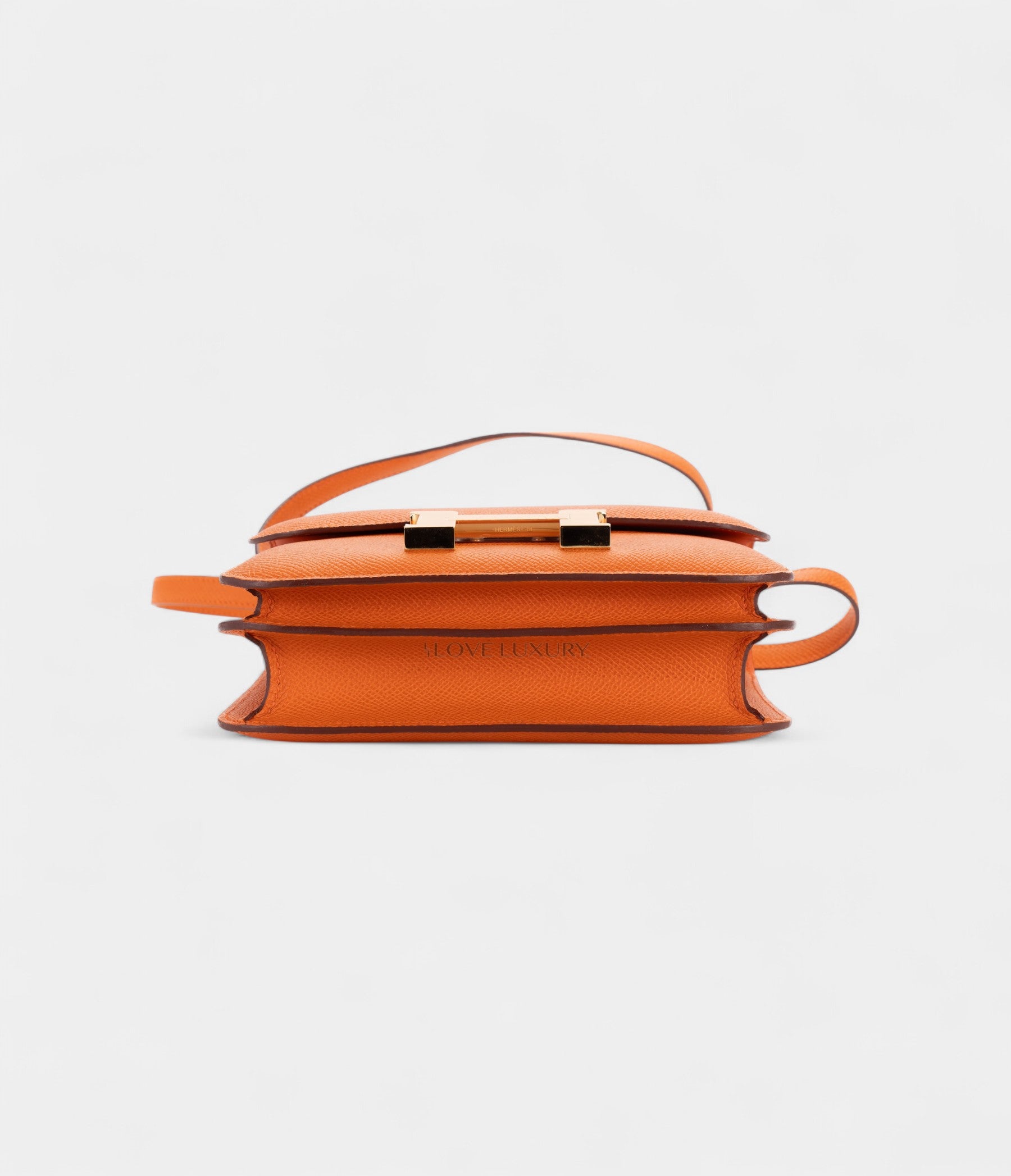 HMConstance 18 Orange Epsom Gold Hardware