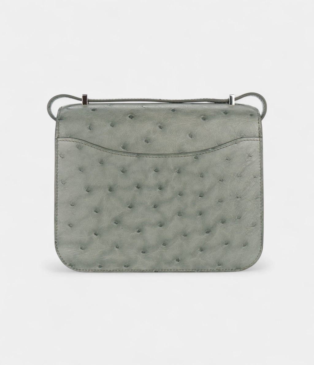 HMConstance 18 Ostrich Vert Amande Palladium Hardware
