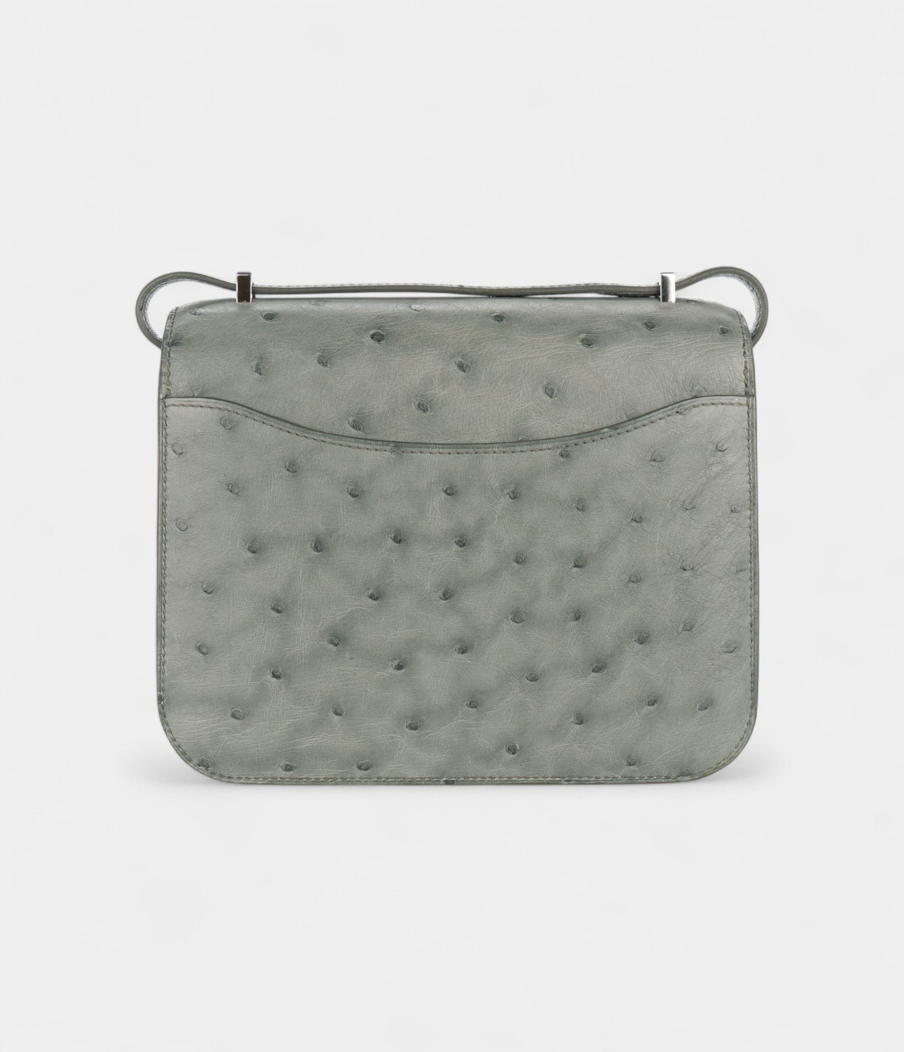 HMConstance 18 Ostrich Vert Amande Palladium Hardware