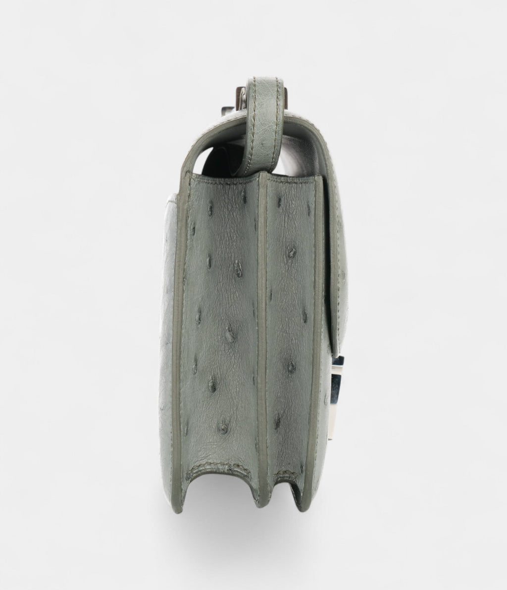 HMConstance 18 Ostrich Vert Amande Palladium Hardware