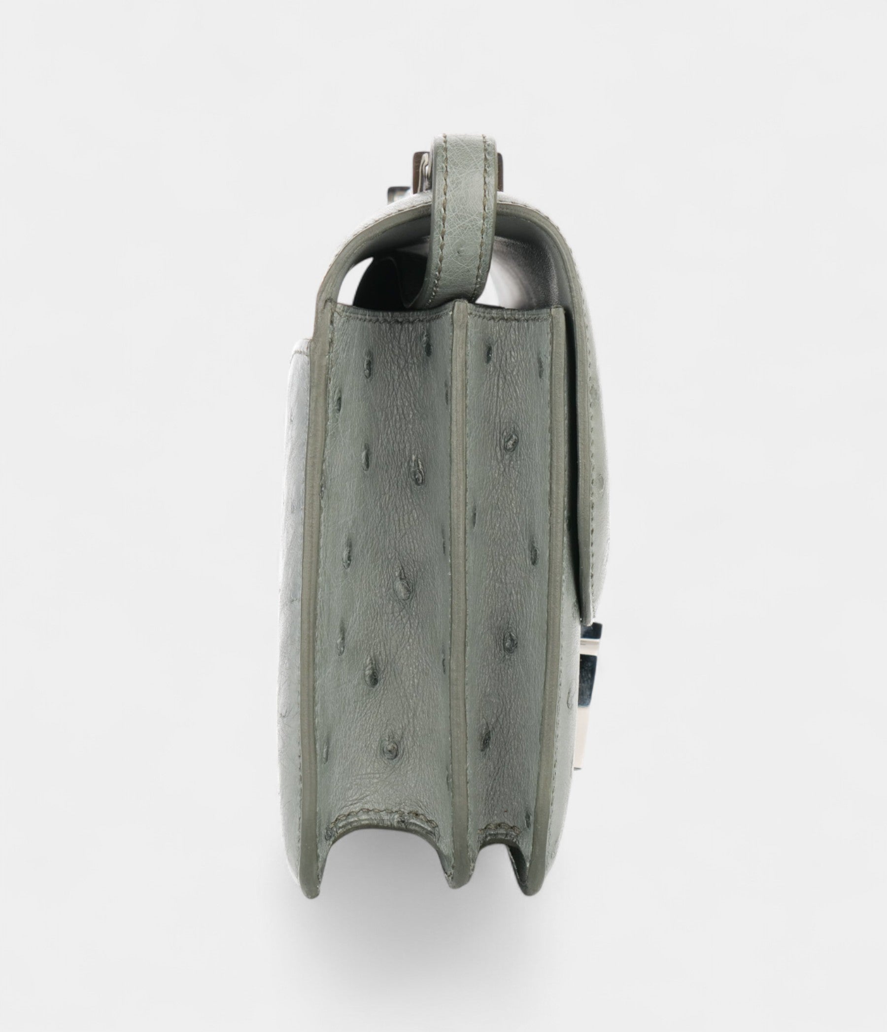 HMConstance 18 Ostrich Vert Amande Palladium Hardware