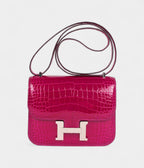HMConstance 18 Rose Pourpre Shiny Alligator Palladium Hardware